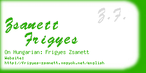 zsanett frigyes business card